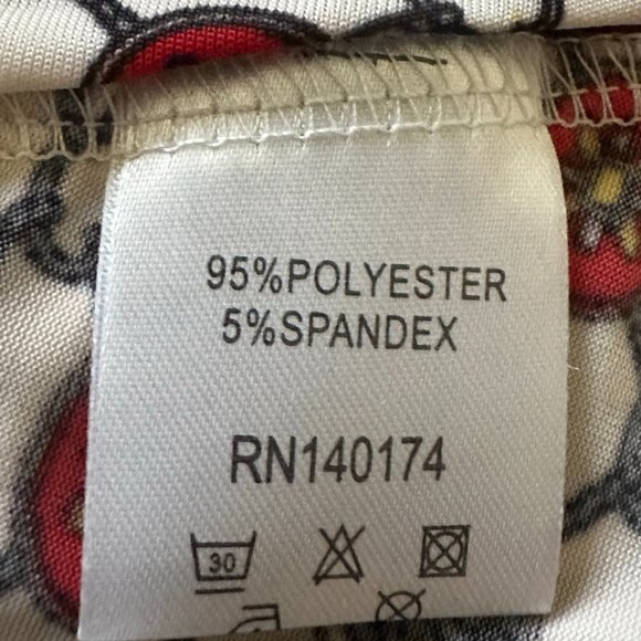 Reborn brand long sleeveless dress  NWT - white, black & red print - Picture 4 of 5